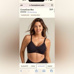 HoneyLove lift CrossOver Bra. Large